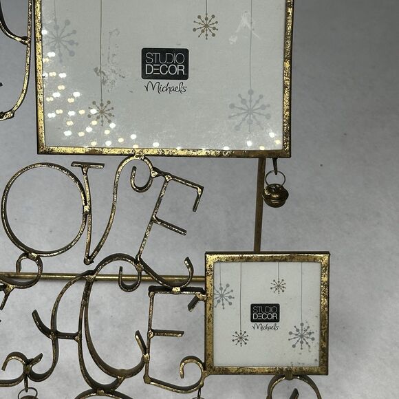 Studio Décor Joy Love Peace tabletop photo frame Christmas Holiday Decor Accent - Picture 4 of 8